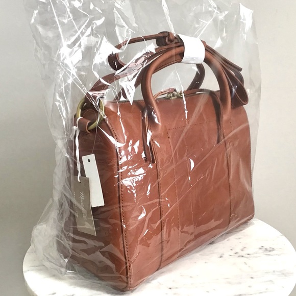 Madewell Handbags - Madewell Italian Leather Satchel Bag New With Tag RARE